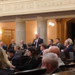 Rep. Brian Stewart, R-Ashville, testifying in the Ohio House. (Photo by Nick Evans, Ohio Capital Journal.)
