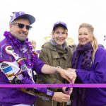 Nicholas Nissen, MD, Team Captain of The Cedars-Sinai Whipplers, joined Star Trek actor and 21 year pancreatic cancer survivor, Kitty Swink, to cut the purple ribbon at PanCAN PurpleStride 2025 in Los Angeles with Lisa Niemi Swayze, writer, director, actress, dancer and wife of the late actor, Patrick Swayze.