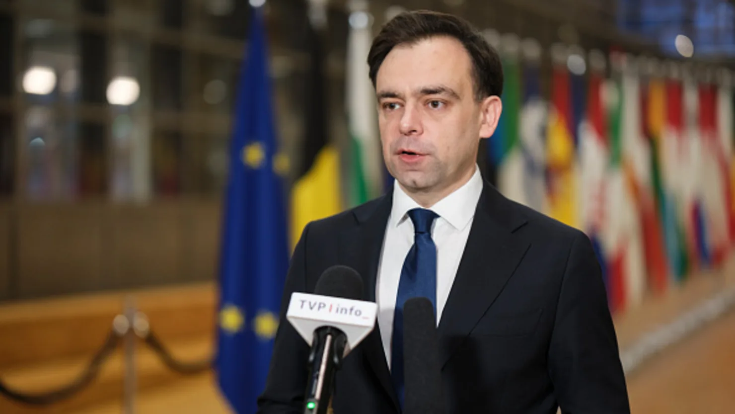 Polish Minister of Finance Andrzej Domanski on January 21, 2025 in Brussels, Belgium.