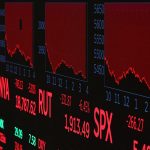 A screen shows trading indexes at the New York Stock Exchange (NYSE) in New York City, U.S., April 3, 2025. REUTERS/Brendan McDermid
