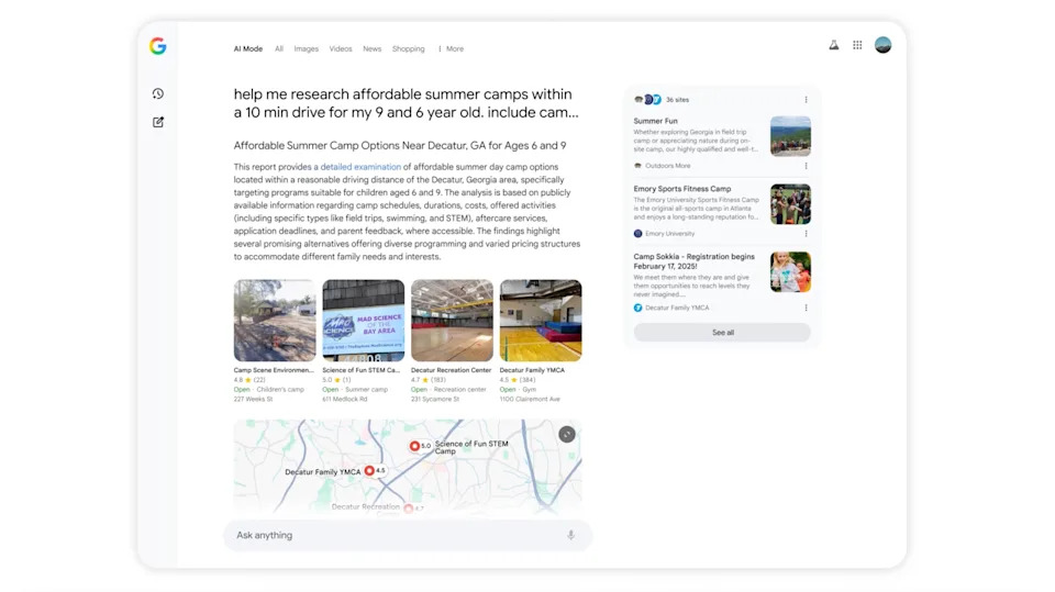 Google is rolling out AI Mode to users across the US. (Image: Google) · Google