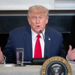 President Trump speaks during an 'Invest America Roundtable' meeting on June 9 in the State Dining Room at the White House in Washington. (Tom Brenner for the Washington Post via Getty Images)