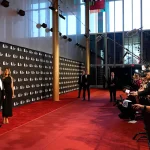 President Trump and first lady Melania Trump speak to reporters before a performance of 'Les Miserables' at the Kennedy Center on June 11. (AP Photo/Alex Brandon)
